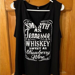 Black Graphic Tank Top